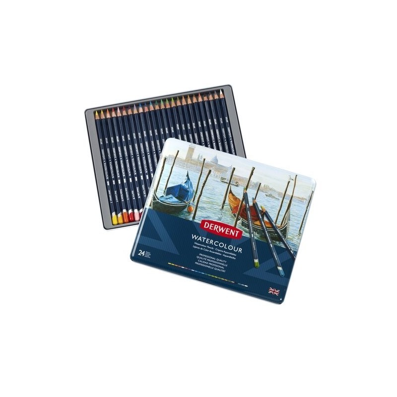 Materiais Belas Artes - \nCaixa 24 lapiz aquarelaveis Derwent | totenart.com