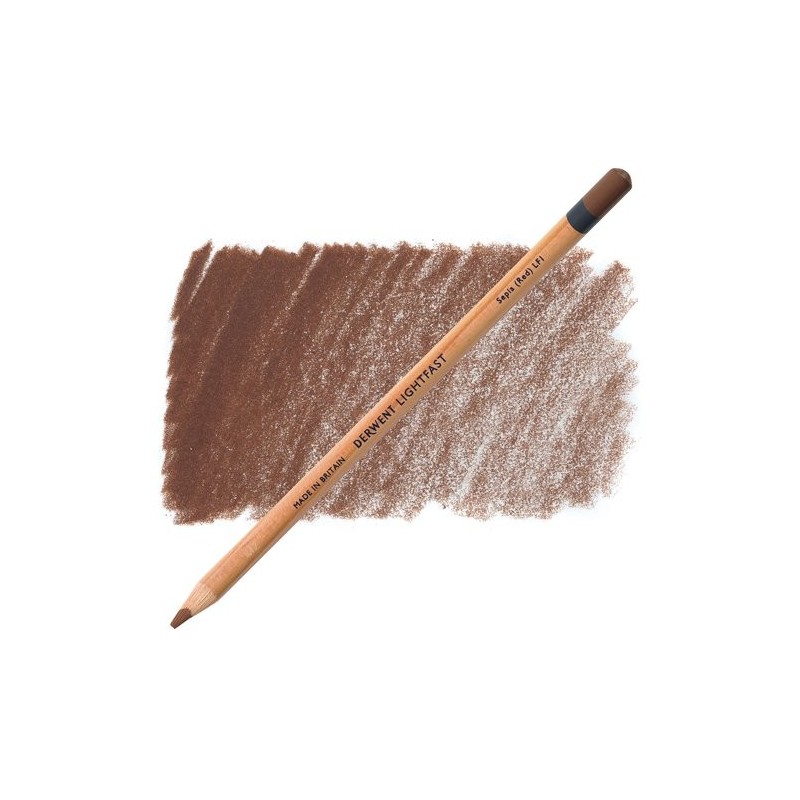 Materiais Belas Artes - Lápis óleo Sepia Vermelho Lightfast Derwent | totenart.com