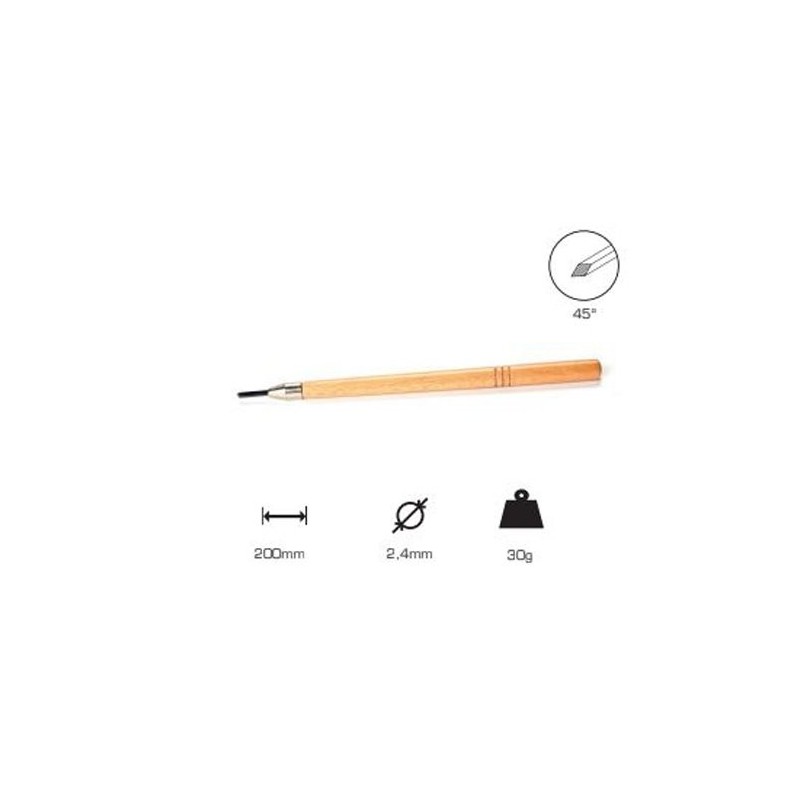 Buril quadrado 2.4 mm, cabo longo