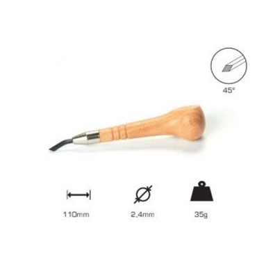 Buril quadrado 2.4 mm, cabo cogumelo