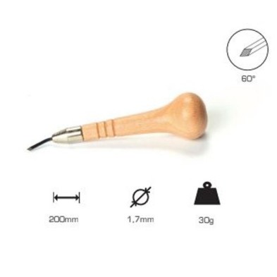 Buril losango 1.7 mm, 60, Cabo cogumelo