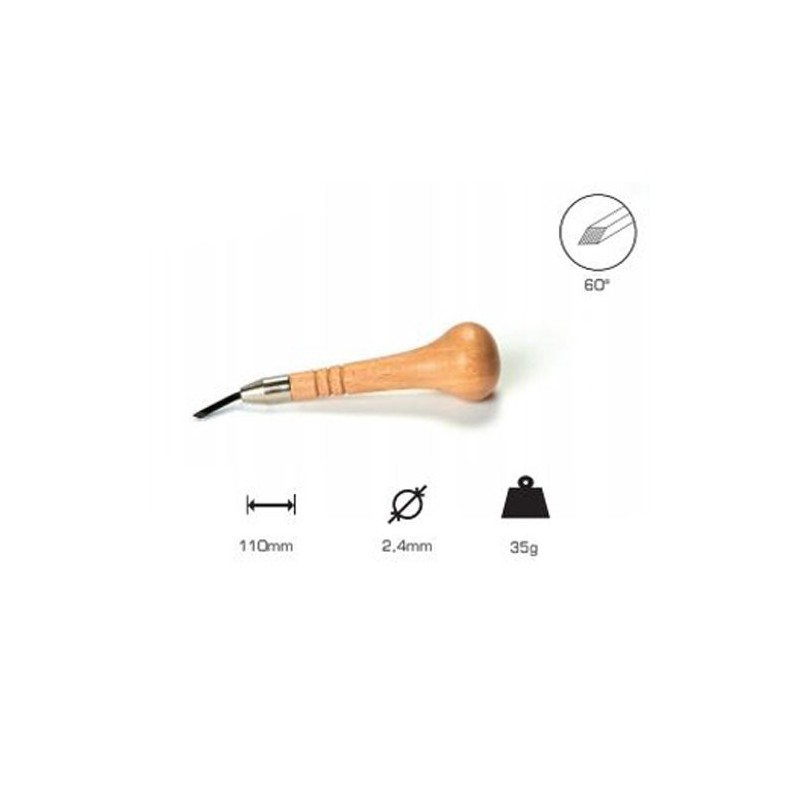 Buril losango 2.4 mm, 60, Cabo cogumelo