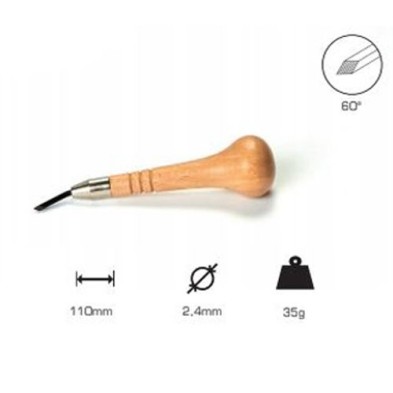 Buril losango 2.4 mm, 60, Cabo cogumelo