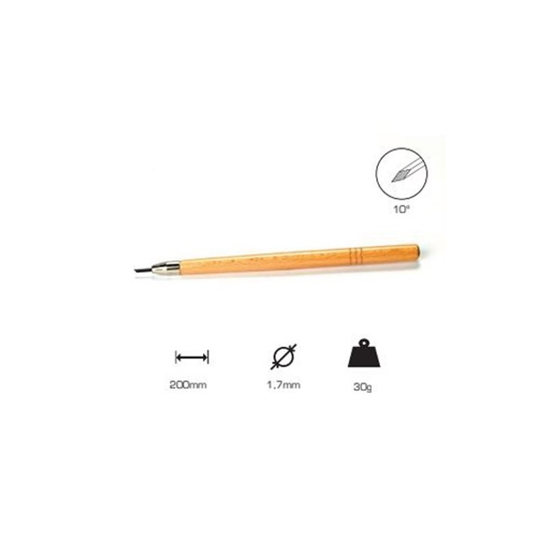 Buril Losango 1.7 mm., 10., Cabo longo