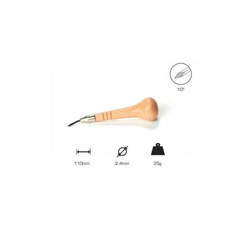 Buril losango 2.4 mm, 10, Cabo cogumelo