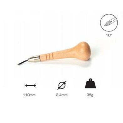 Buril losango 2.4 mm, 10, Cabo cogumelo