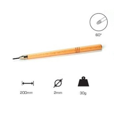 Buril redondo 2 mm, 60, cabo longo