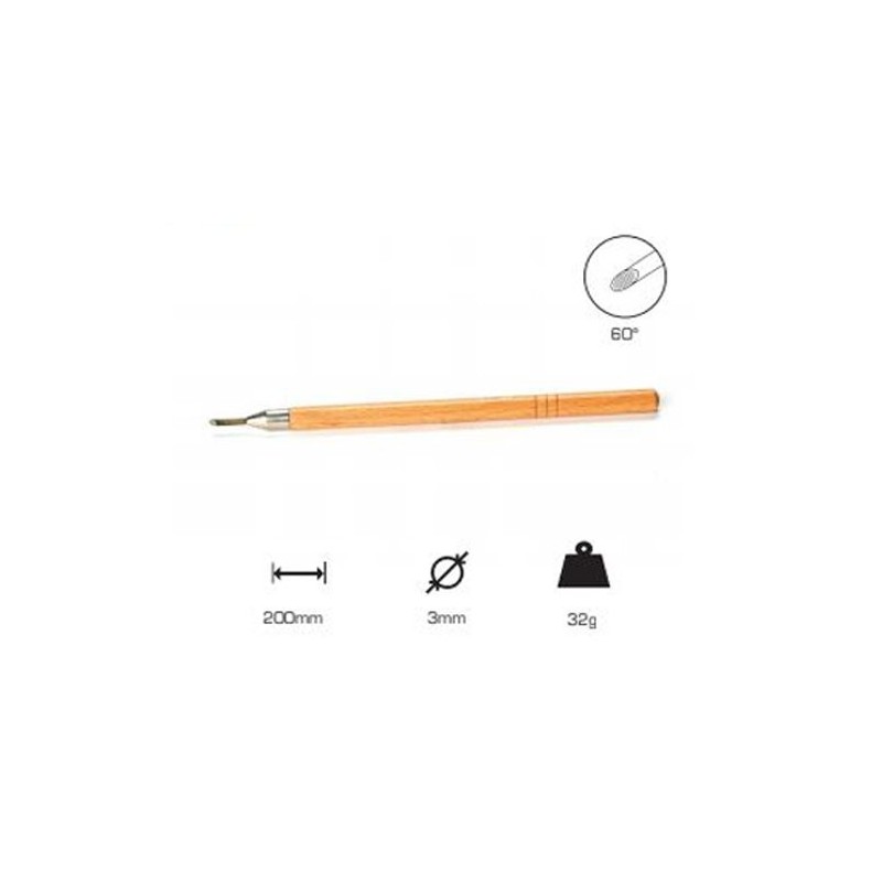 Buril Redondo, 3 mm, 60, cabo longo