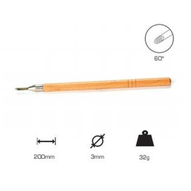 Buril Redondo, 3 mm, 60, cabo longo