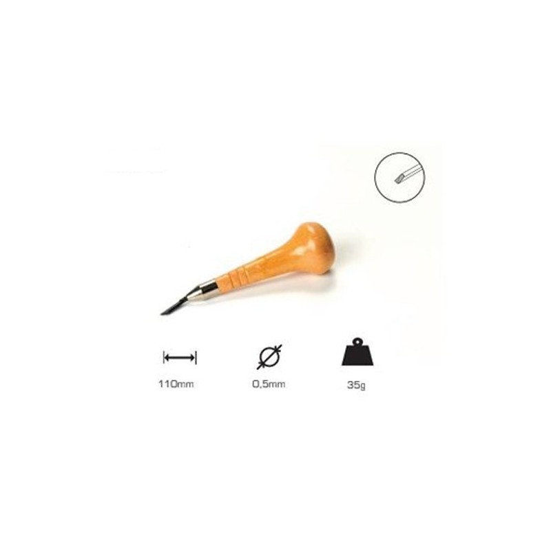 Echoppe Semi-redonda Artools, cabo cogumelo