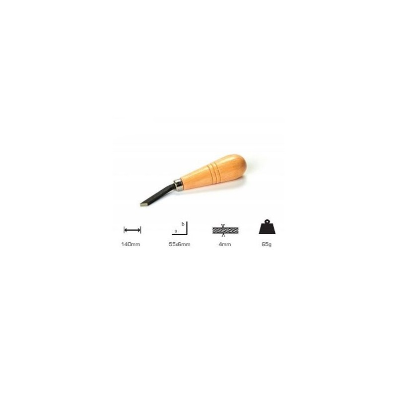 Buril gigante para fundo, 4 mm largo