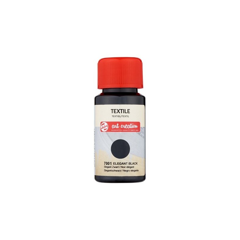 Materiais Belas Artes - Tinta Têxtil Preto Elegante 7001, 50 ml. Artcreation | totenart.com