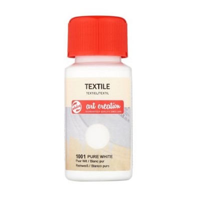 Materiais Belas Artes - Tinta Têxtil Branca Pura 1001, 50 ml. Artcreation | totenart.com