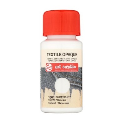 Materiais Belas Artes - Tinta Têxtil Opaca Branca Pura 1001, 50 ml. Artcreation | totenart.com