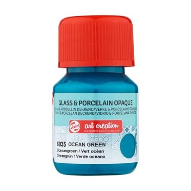Materiais Belas Artes - Tinta Opaca Vidro e Porcelana Verde Oceano 6035, 30 ml. Artcreation | totenart.com