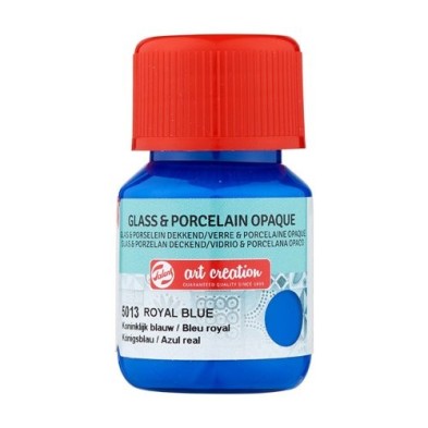 Materiais Belas Artes - Tinta Opaca Vidro e Porcelana Azul Real 5013, 30 ml. Artcreation | totenart.com