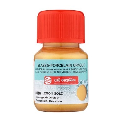 Materiais Belas Artes - Tinta Opaca Vidro e Porcelana Ouro Limão 8010, 30 ml. Artcreation | totenart.com