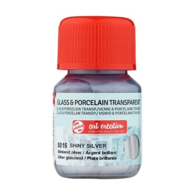 Materiais Belas Artes - Tinta Transparente Vidro e Porcelana Prata Brilhante 8015, 30 ml. Artcreation | totenart.com