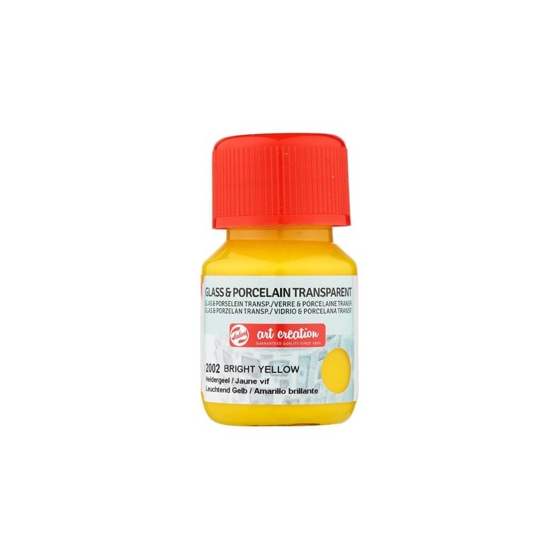 Materiais Belas Artes - Tinta Transparente Vidro e Porcelana Amarelo Brilhante 2002, 30 ml. Artcreation | totenart.com