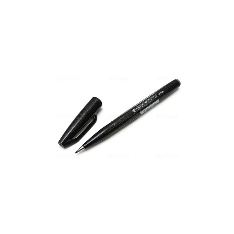 Materiais Belas Artes - Marcador Pincel Pentel Touch, Preto | totenart.com