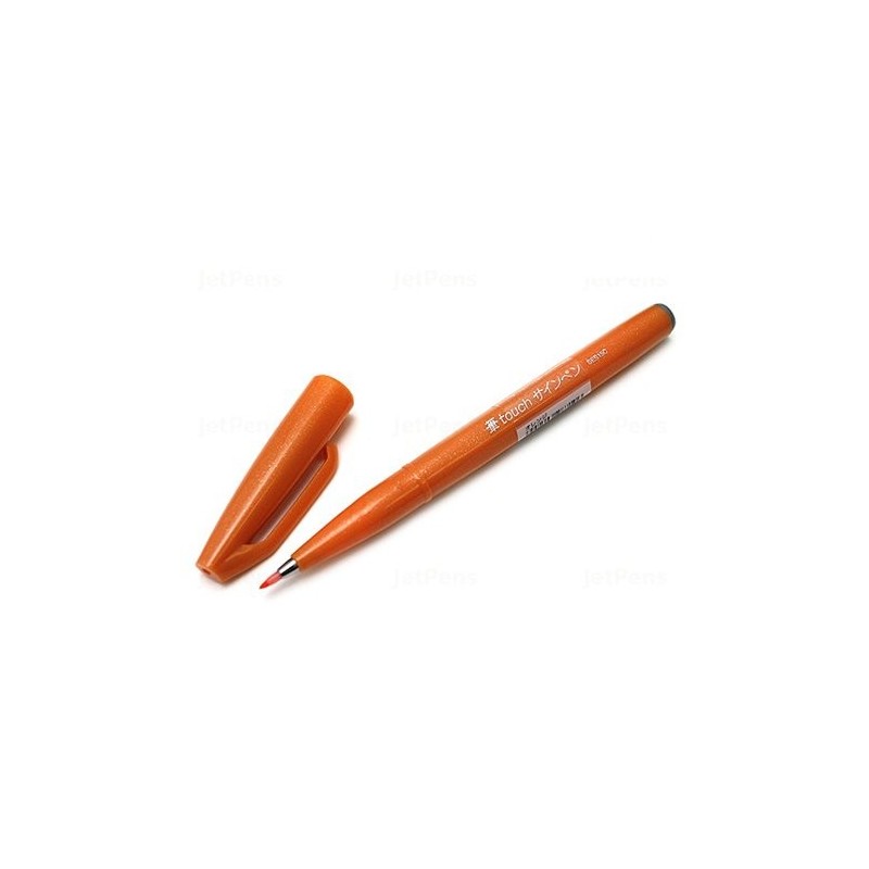 Materiais Belas Artes - Marcador Pincel Pentel Touch, Laranja | totenart.com
