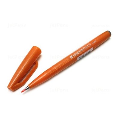 Materiais Belas Artes - Marcador Pincel Pentel Touch, Laranja | totenart.com