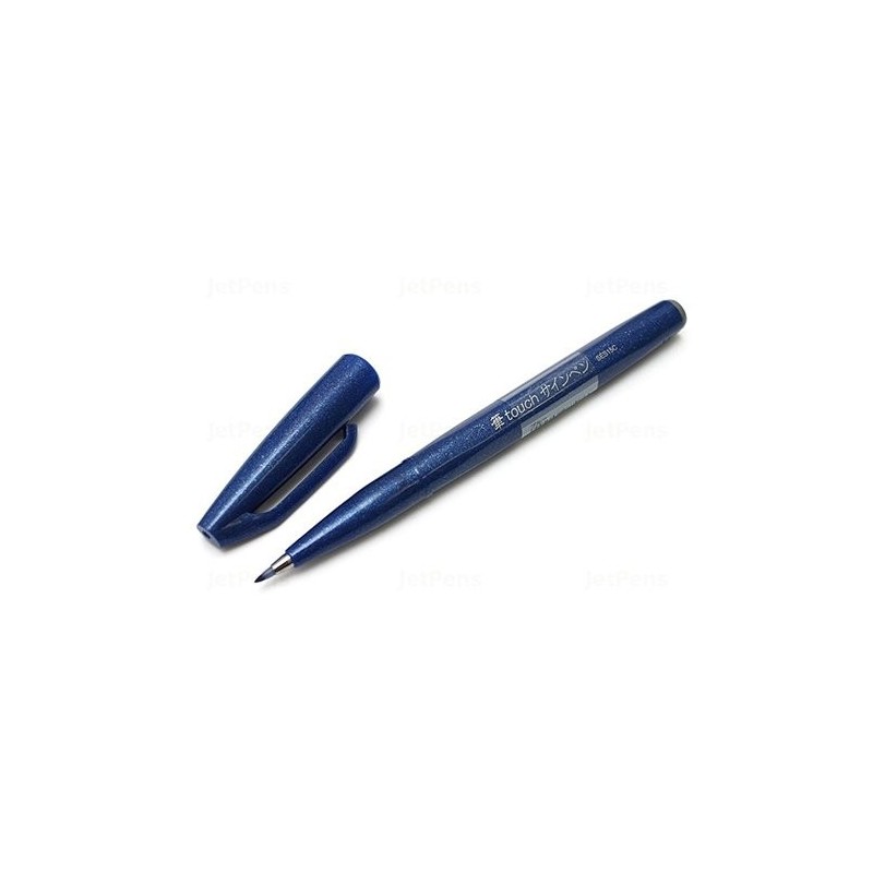Materiais Belas Artes - Marcador Pincel Pentel Touch, Azul | totenart.com