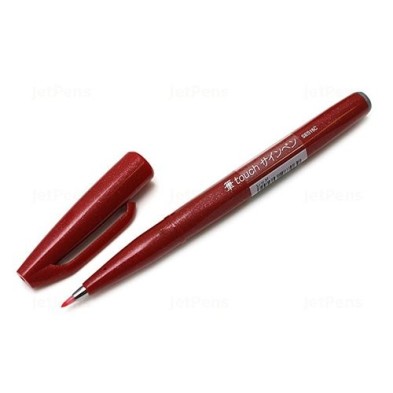 Materiais Belas Artes - Marcador Pincel Pentel Touch, Vermelho | totenart.com