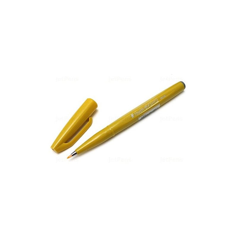 Materiais Belas Artes - Marcador Pincel Pentel Touch, Amarelo | totenart.com