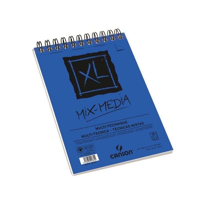 Materiais Belas Artes - XL Mix Media Canson 300 gr, 29.7x42, Gr. Medio, block 30 h. | totenart.com