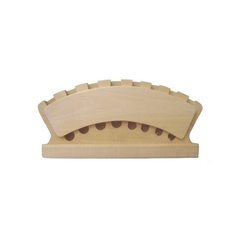 Materiais Belas Artes - Porta pinceis de madeira EXPOSITOR para 8 escovas | totenart.com