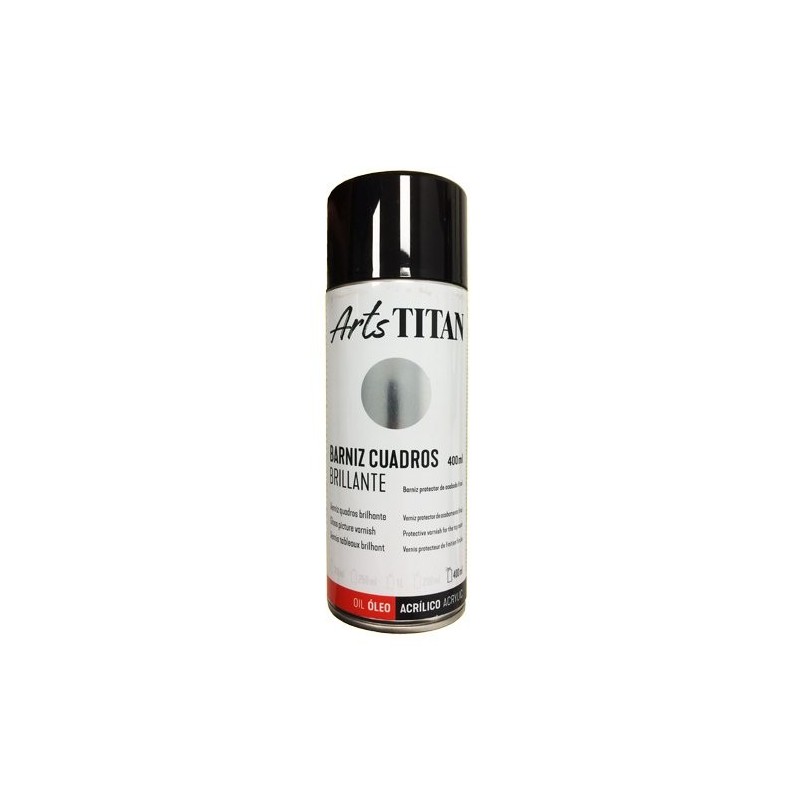 Materiais Belas Artes - Verniz SPRAY brilhante Titan para quadros, 200 ml. | totenart.com