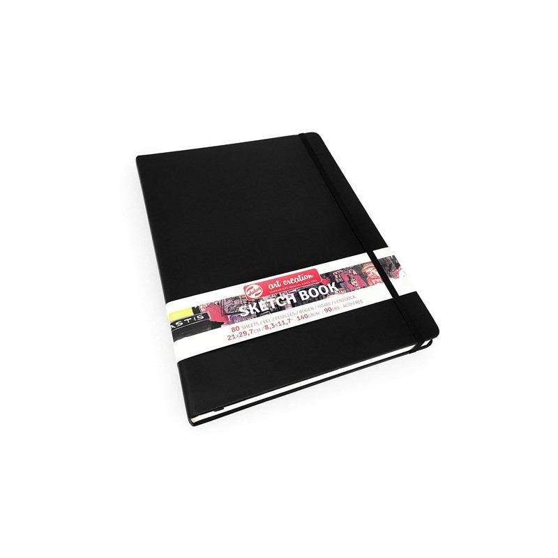 Materiais Belas Artes - Bloco Desenho preto A4, costurado apaisado, 80 f,  140 gr | totenart.com