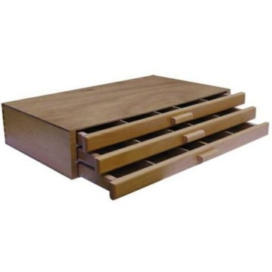 Caixa madera vazia pasteis 38x25x8.5 cm