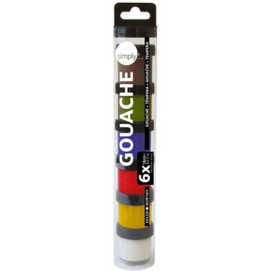 Materiais Belas Artes - Estojo gouache 6 cores (18 ml), Simply, Daler Rowney | totenart.com