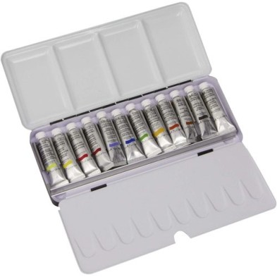 Materiais Belas Artes - Caixa Aquarela Lightweight 12 tubos 5 ml. Winsor & Newton | totenart.com