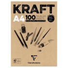 Materiais Belas Artes - Bloco de Papel A4, 90 gr. 100 h. Cor Marron Clairefontaine | totenart.com