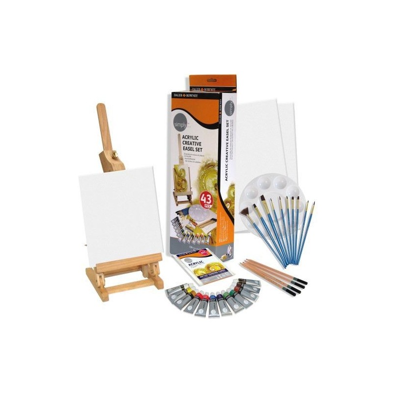 Materiais Belas Artes - Conjunto acrílico 43 peças Daler Rowney | totenart.com