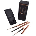 Materiais Belas Artes - Bolsa com 3 escovas de viagem Raphael\n | totenart.com