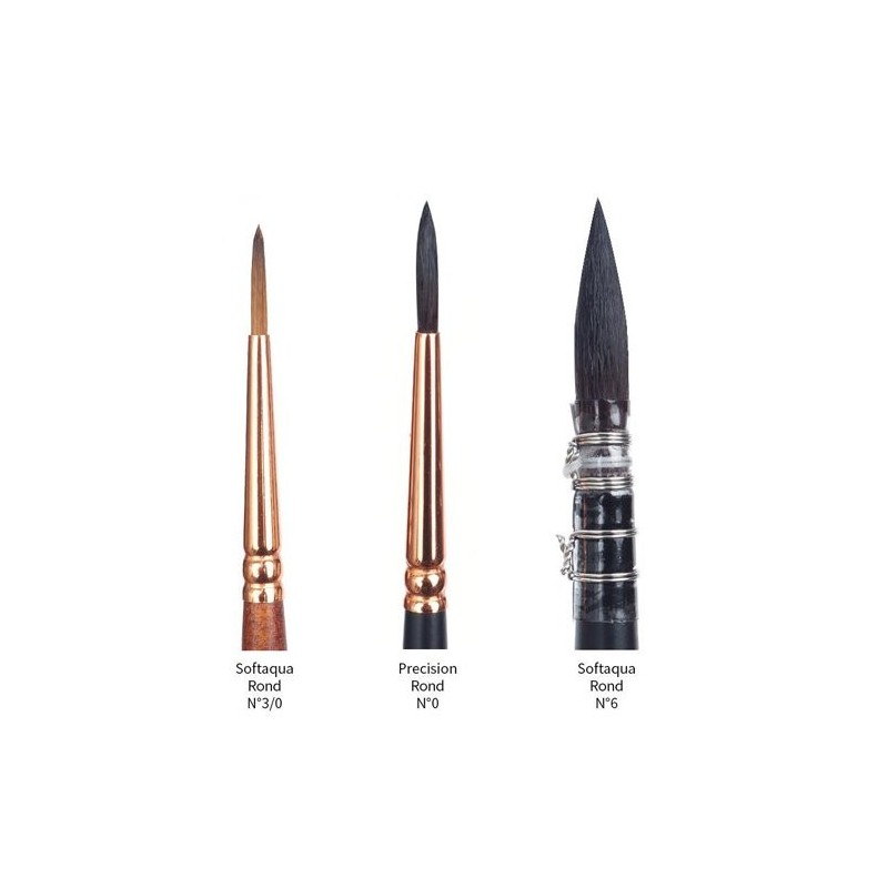 Materiais Belas Artes - Bolsa com 3 escovas de viagem Raphael\n | totenart.com