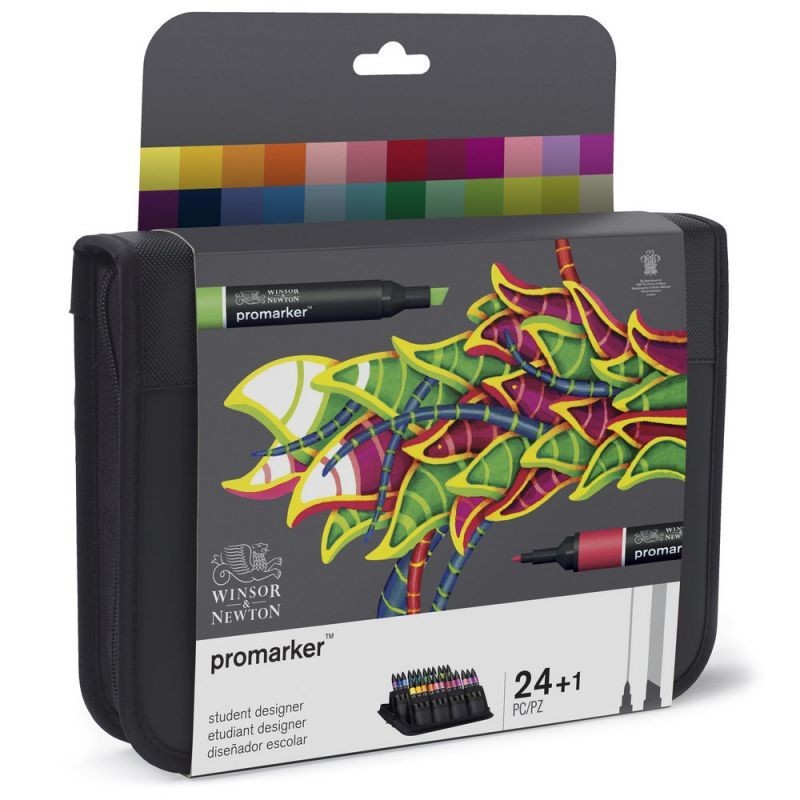 \nMateriais Belas Artes - Set 24 marcadores Promarker Winsor & Newton, Student Designer | totenart.com