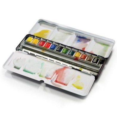Materiais Belas Artes - Caixa Aquarela Artist 12 1/2 godets (Capacidade 24 pcs.) | totenart.com\n