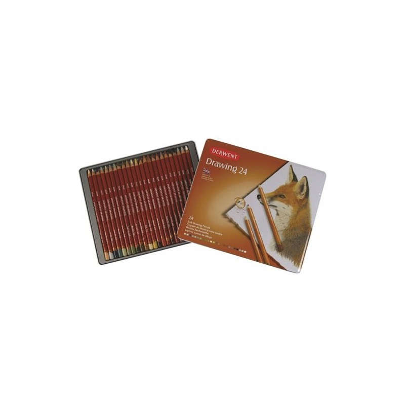 Materiais Belas Artes - Caso 24 lapis Drawing Derwent | totenart.com