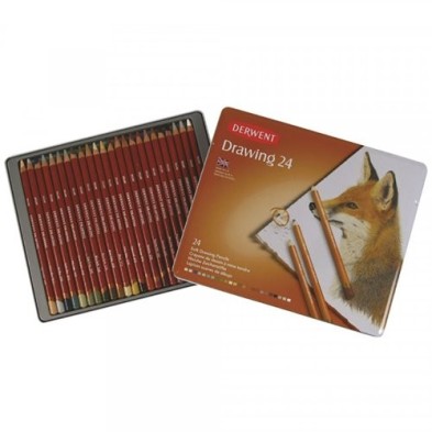 Materiais Belas Artes - Caso 24 lapis Drawing Derwent | totenart.com