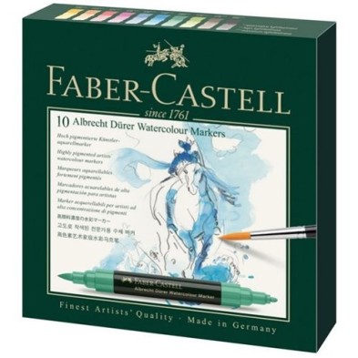 Materiais Belas Artes - Caixa 10 marcadores aquarelaveis Albrecht Dürer Faber-Castell  | totenart.com