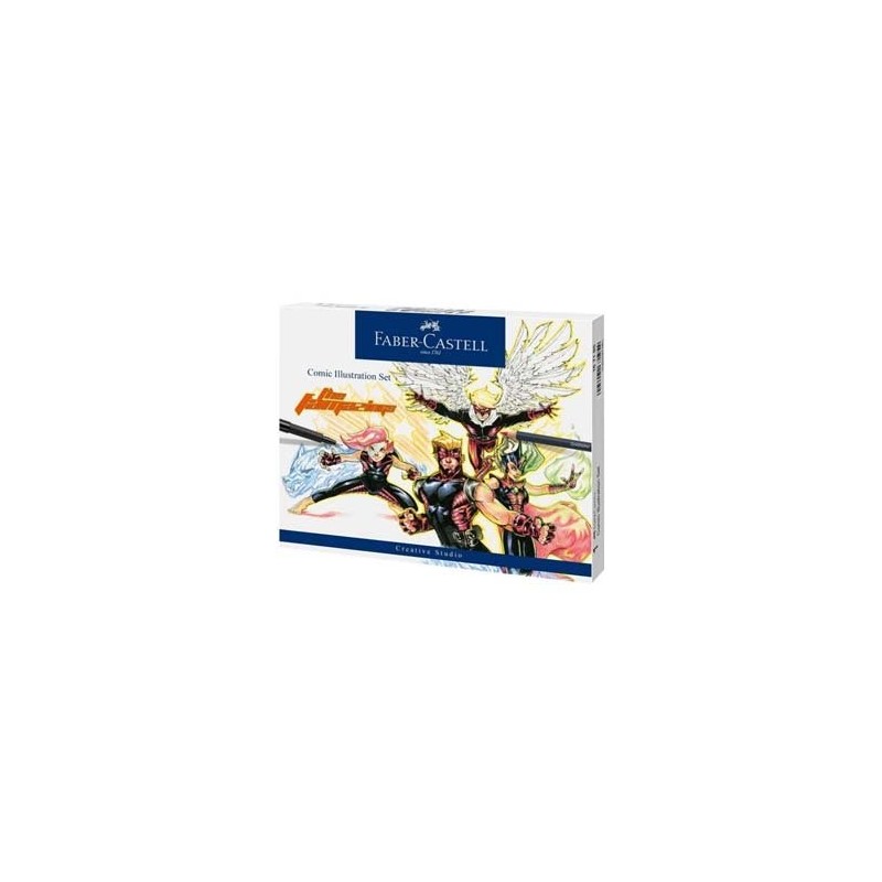 Materiais Belas Artes - Conjunto de ilustración cómic The Famazings, Faber Castell | totenart.com