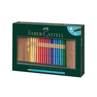 Materiais Belas Artes - Caso de rolo de lápis Albrecht Dürer, Faber Castell (30 cores + escova recarregável) | totenart.com