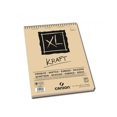 Materiais Belas Artes - Esboço Canson XL Kraft (Block), 40h., 90 gr., A5 | totenart.com