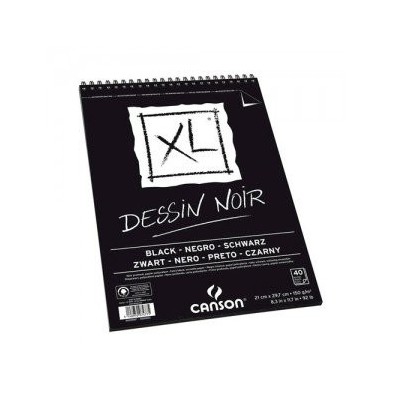 Materiais Belas Artes - Esboço Canson XL Preto (Block), 20h., 150 gr., A5 | totenart.com