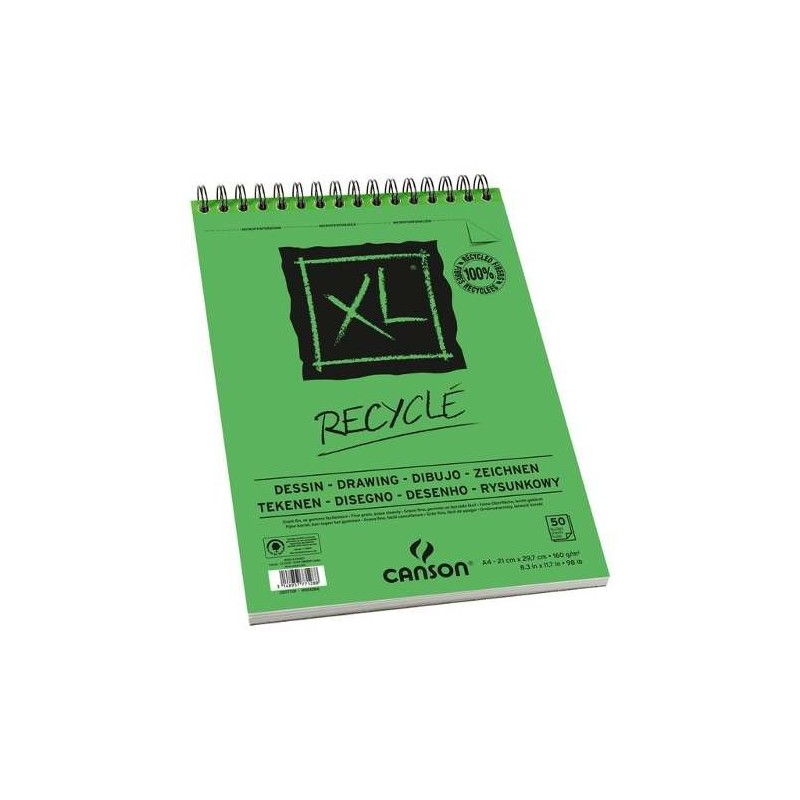 Materiais Belas Artes - Bloco Canson Reciclé XL, 25f., 160 gr., A5 | totenart.com